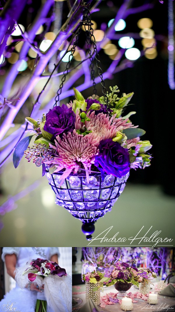 Weddings by Color Red Purple and White Wedding Inspiration from The 